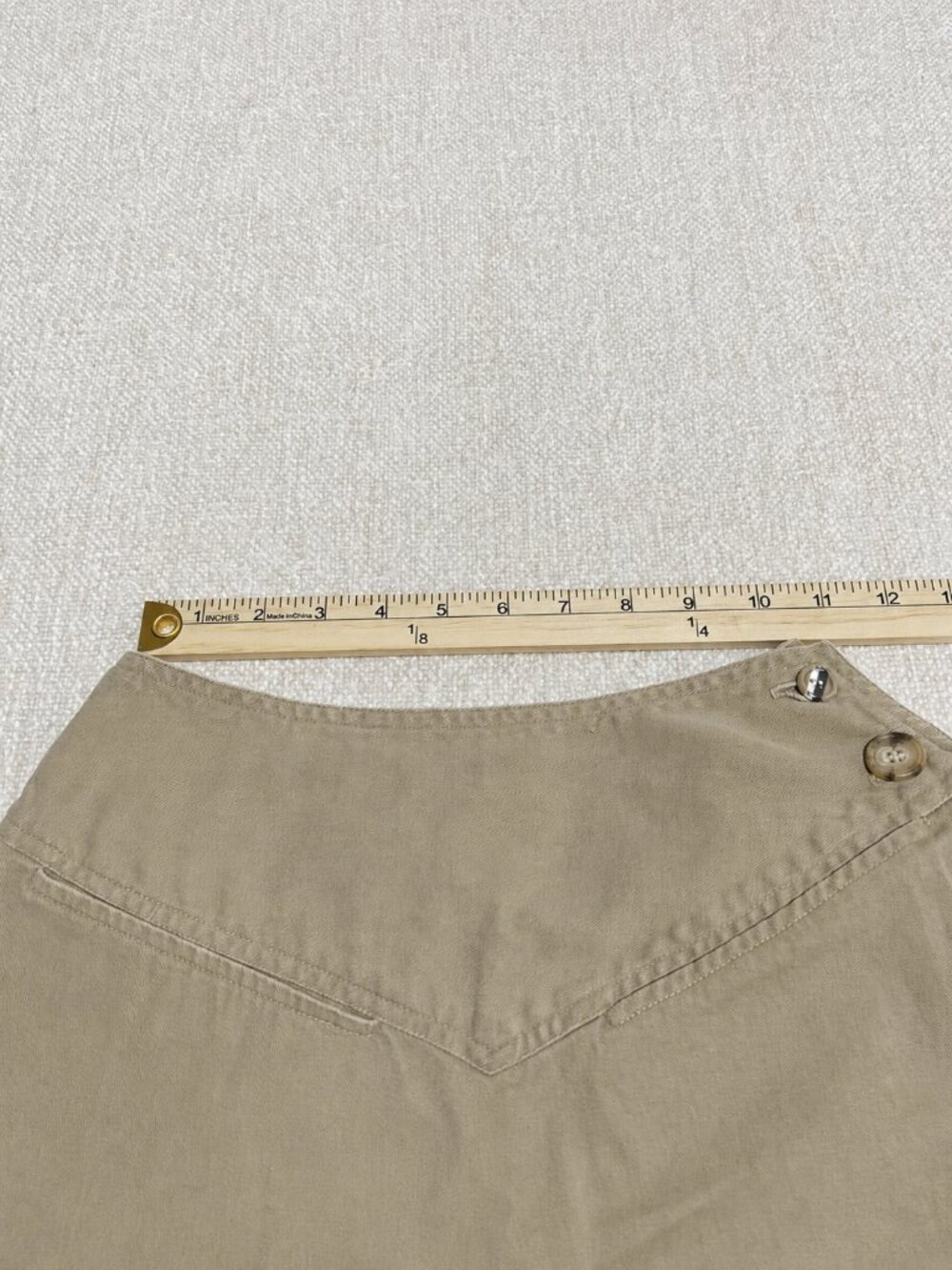 Vintage Banana Republic Khaki A-Line Midi Skirt - Picture 7 of 7